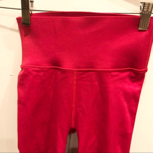 Fabletics Seamless High Waisted Compression Tight Leggings Pants Mesh Red S. - Picture 2 of 9